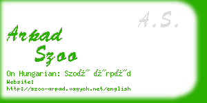 arpad szoo business card